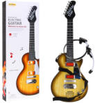 Inlea4Fun Elektromos játékgitár fejhallgatóval és mikrofonnal Inlea4Fun ELECTRIC GUITAR - Fautánzat (RA-ZMU.HK-9080B.WOOD)