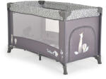 Moni SAFARI utazóágy 1 szintes, zippes kibújóval, állatmintás Graphite