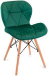 Bestent Scaun de sufragerie din catifea verde SMARAGD (BML-046-V)