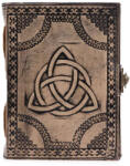 Ancient Wisdom Bőrkötésű kézműves notesz - Triquetra - 17, 5x12, 5x3 cm (LBN-59)