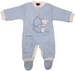  Trimex pamut hosszú ujjú elöl patentos rugdalózó (50) kék párnás maci