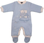  Trimex pamut, elöl patentos hosszú ujjú rugdalózó (56) kék ölelő macik