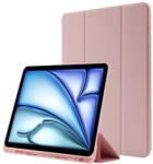  LEATHER Capac cu balamale pentru Apple iPad Air 11 2026 / 2025 / 2024 roz deschis