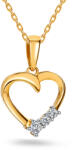  Arany gyémánt medál Szív 0, 080 karát KU1504