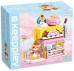 Qman Keeppley piacvezető építőjátékokkal kompatibilis szett - Vörös macska Cukrászdája