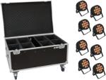  EUROLITE Set 8x LED IP PAR 12x8W QCL Spot + Case with wheels (20000881)