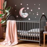 Ambiance Autocolante de perete pentru camera copiilor Ambiance Magic Cat, roz