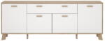 Tvilum Comodă albă-în culoare naturală cu aspect de lemn de stejar 196x73x39 cm Ikast - Tvilum Comoda