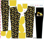 Takoy Panel szabásmintával 170 softshell nadrágra kotrógépek fekete