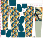 Takoy Panel szabásmintával 170 softshell nadrágra geometriai godzilla