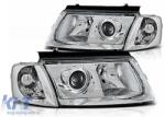KITT Lightning Headlights suitable for VW Passat B5 3B (11.1996-08.2000) Angel Eyes Black (HLVWPAB5AEB)