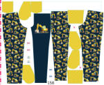 Takoy Panou cu croială 158 pentru pantaloni softshell escavator pe albastru închis