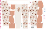 Takoy Panou cu croială 122 pentru pantaloni softshell zâna florii