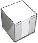 Aurora Cub hartie alba 9x9x9cm, cu suport plastic, AURORA (090909B) - officeclass