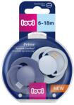 LOVI Set suzete din silicon pentru 6 - 18 luni Dynamic Prime Baby Blue/Blue 34/418, 2 bucati, LOVI