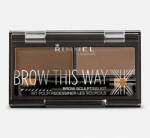 Rimmel London Brow This Way Palette (002 Medium Brown) 2, 4 g