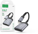 hoco. UA25 SD/microSD mermóriakártya-olvasó Lightning csatlakozóval - fekete/szürke