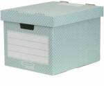 Fellowes Tároló doboz, karton, 33, 3x28, 5x39 cm FELLOWES, Style, zöld-fehér