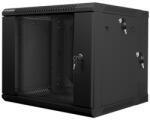 Lanberg 19 kétrészes fali rack szekrény 9U/600X600 lapraszerelt, fekete (WF02-6609-10B)