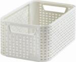 Keter Rattan hatású kosár, 6l, törtfehér, CURVER Style S - oneclick