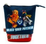 LEGO® Tolltartó, cipzáras, pop-up, LEGO Ninjago Together, kék-piros-mintás