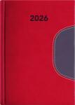 Dayliner Naptár, tervező, A5, napi, DAYLINER Memphis, piros-szürke