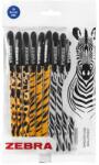 Zebra Golyóstoll, 0, 27 mm, kupakos, vegyes testszín, ZEBRA Animal Doodler`z, kék