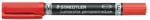 STAEDTLER Alkoholos marker, 0, 6/1, 5 mm, kúpos, kétvégű, STAEDTLER Lumocolor® duo 348, piros