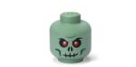 LEGO Tárolódoboz, fej, kicsi, LEGO, Green Skeleton