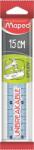Maped Vonalzó, műanyag, törhetetlen, 15 cm, MAPED Study Unbreakable, vegyes színek