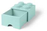 LEGO Tárolódoboz, fiókos, LEGO Brick, vízkék