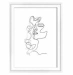  Képkeret, fa, 13x18 cm, Silhouette, fehér