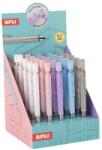APLI Nyomósirón display, 0, 7 mm, hegyezővel, rázós, APLI, vegyes színekben, 25 db