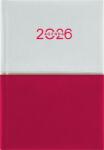 Dayliner Naptár, tervező, A5, napi, DAYLINER Contrast, fehér-piros