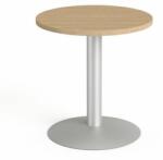 MAYAH Tárgyalóasztal, kör, szürke fémlábbal, O 60 cm, MAYAH Freedom SV-57, kőris - oneclick