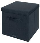 LEITZ Doboz, szövet borítású, L méret, LEITZ Fabric, sötétszürke