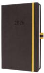 Sigel Naptár, A5, heti, 2026, kemény borító, SIGEL Linescape, szürke-sárga