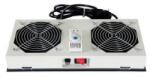 Lande Ventilátor egység Fali rack szekrényhez 2 ventilátor Termosztáttal (LN-FAN-THM-2FWM-LG)