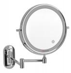 Humanas BM01 professzionális kozmetikai tükör, 2 oldalas, LED háttérvilágítás, 20 cm átmérő, 5x zoom, 3 színhőmérséklet (HS-BM01)