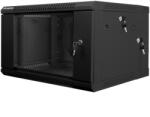 Lanberg 19 kétrészes fali rack szekrény 6U/600X600 lapraszerelt, fekete (WF02-6606-10B)