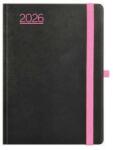 TopTimer Naptár, tervező, A5, heti, TOPTIMER, Nero, fekete-pink