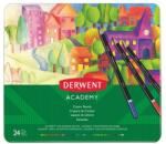 Derwent Színes ceruza készlet, fém doboz, DERWENT Academy, 24 különböző szín