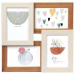  Képkeret, galéria, fa, 4 db 10x15, Goldbuch Rio, barna-natúr