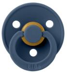 BIBS Suzeta Colour Latex pentru bebelusi BIBS, cu tetina rotunda, 0 luni +, Albastru (100280C)