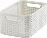 Keter Rattan hatású kosár, 6l, törtfehér, CURVER "Style S (CSCR7B) - irodaoutlet