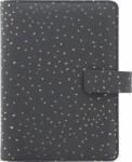 FILOFAX Kalendárium, gyűrűs, betétlapokkal, personal méret, FILOFAX, "Confetti", fekete (NFX028722) - irodaoutlet