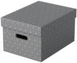 ESSELTE Tárolódoboz, M méret, ESSELTE "Home", szürke (E628283) - irodaoutlet