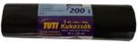 TUTI Szemeteszsák, extra erős, 200 l, 5 db, 95x120 cm, 38 , TUTI "Mega", fekete (KHT992) - irodaoutlet