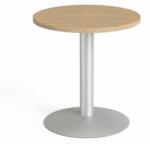 MAYAH Tárgyalóasztal, kör, szürke fémlábbal, O 60 cm, MAYAH "Freedom SV-57", kőris (IBXA57K)