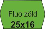  Árazószalag, 25x16 FLUO zöld (IS2516FZ) - irodaoutlet